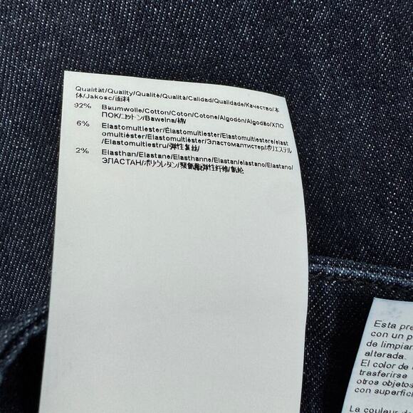 Boss Lightweight Candiani Straight-Leg Dark Wash Denim Jeans Men's Size 46/32 - Picture 10 of 10